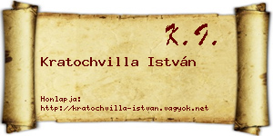 Kratochvilla István névjegykártya